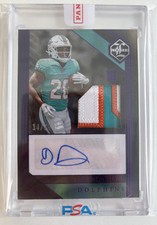 2023 Panini Limited Devon Achane RPA #109 Purple /25 Miami Dolphins RC Tri-Color