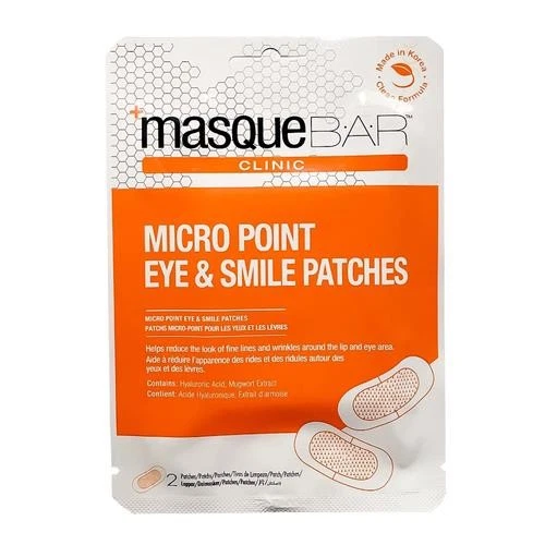 2pk Masque Bar Clinic Micro Point Eye & Smile Patches Mask Reduce Fine Lines 9z