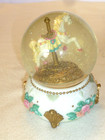 Musical Carousel Horse Snow Globe Loves Makes the World Go Round 1988 Cadona — photo 6