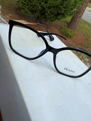 PRADA VPR 64R Women s Black Cat Eye Full Rim Eyeglasses Frames 54-17-140