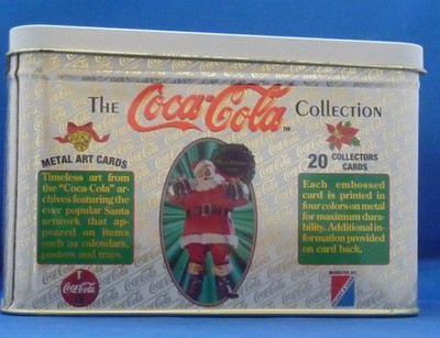 Metal Art 1994 COCA-COLA SANTA 20-Card Collector's Set in a Sealed Metal Tin Box