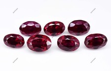 45.20 Ct Natural Mogok Red Ruby Oval Cut Flawless Certified 7 Pcs Gemstone Lot