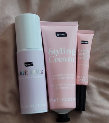 b.pure Hair Milk Leave-In Conditioner Styling Cream Set Coconut Oil Anti-Frizz