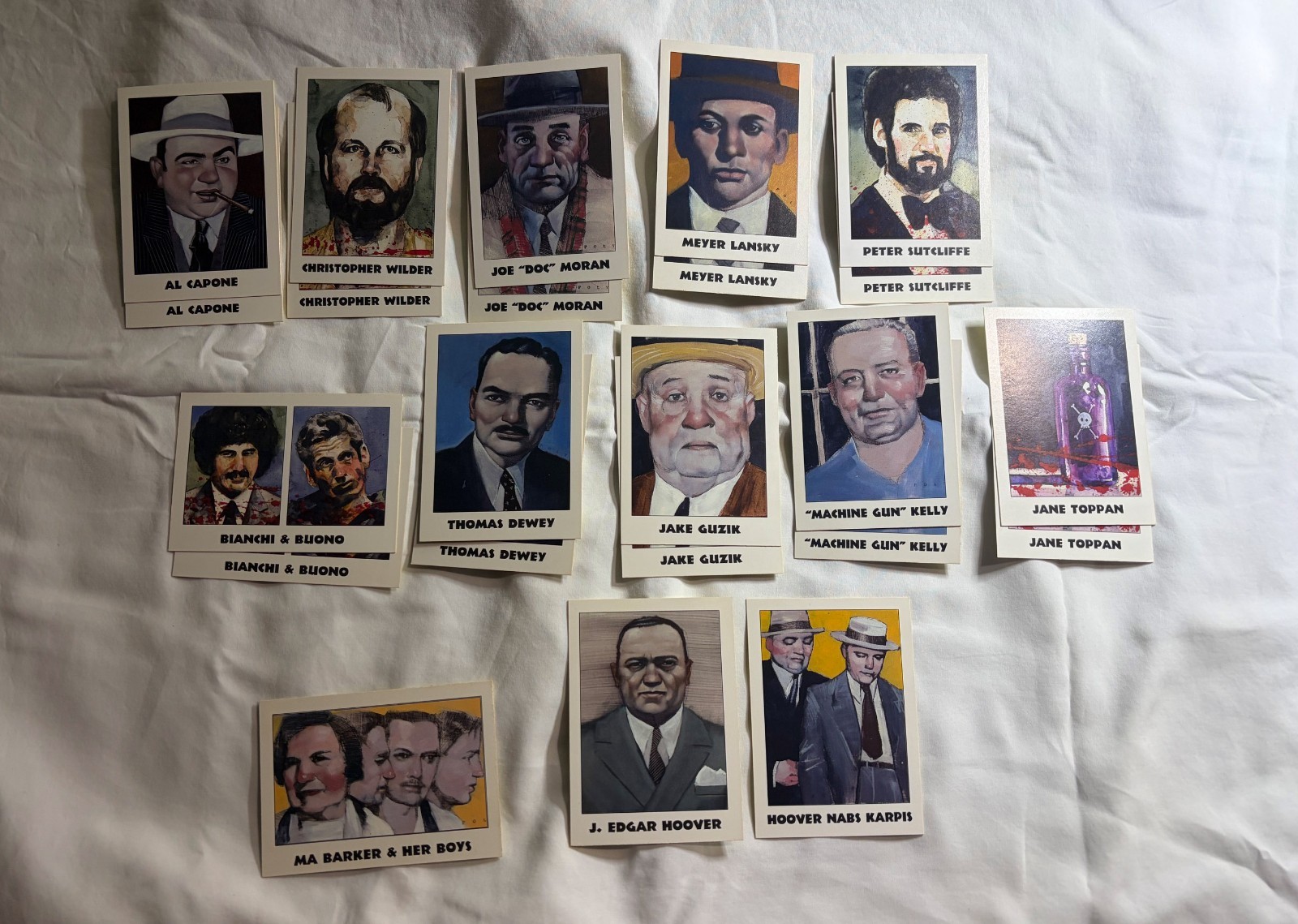 Lot of 23 Eclipse True Crime Cards - Mobsters - Lawmen - Serial Killers