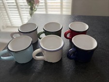 Italian Espresso Mugs x 6 Like le Creuset Stoneware Lovely Set