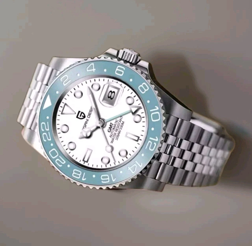 🔝 PAGANI DESIGN PD1662 GMT AUTOMATICO AZZURRO 2025ED JUBILEE ZAFFIRO OROLOGIO ⌚ - Immagine 2 di 4