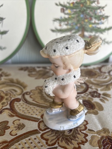 Geo Z Lefton ceramic vintage 1957 Skating Angel For January READ | eBay