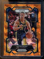 2023-24 Panini Prizm Isaiah Wong Prizms Orange Ice Rookie Indiana Pacers #154