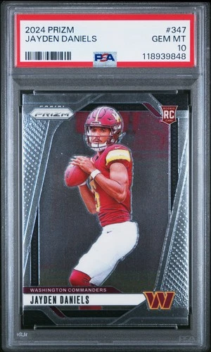 Jayden Daniels 2024 Panini Prizm Rookie RC PSA 10 Commanders