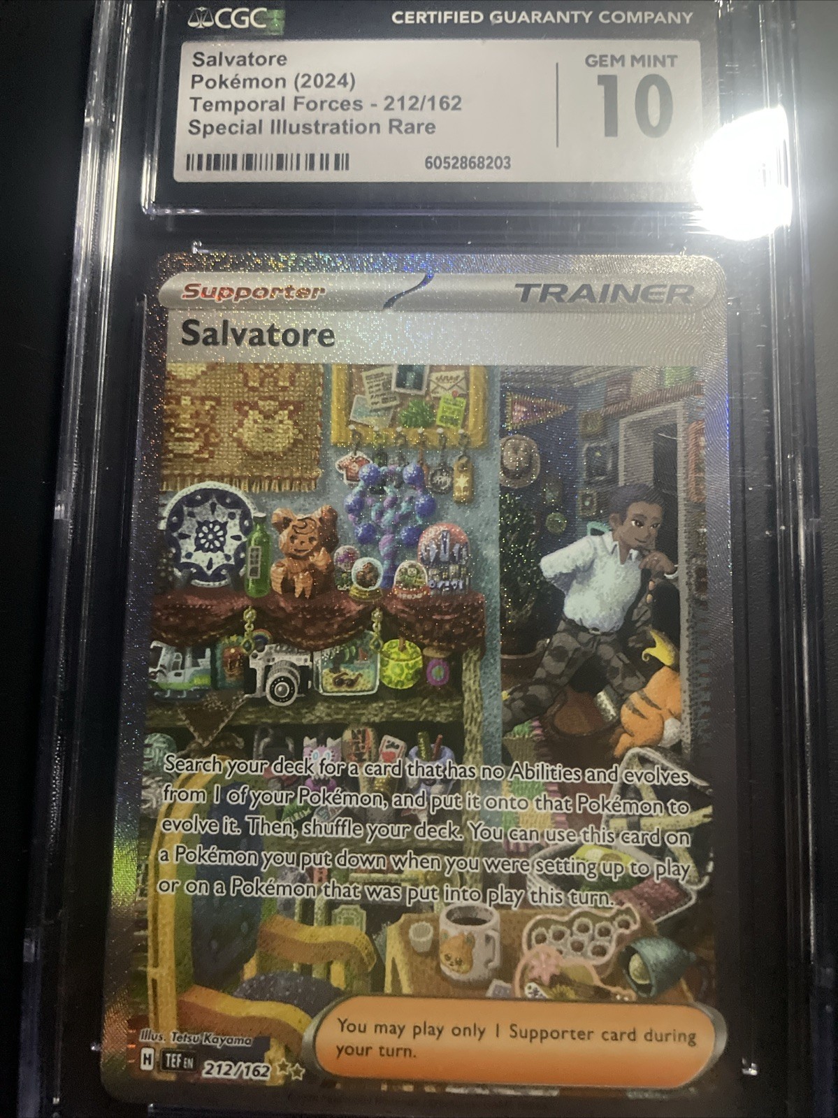 Salvatore Temporal Forces 212/162 Special Illustration Rare CGC 10 Pokémon TCG