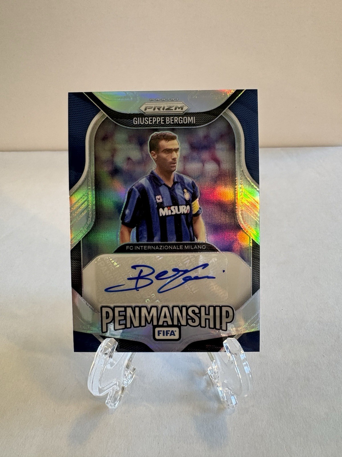 2025-26 Panini Prizm FIFA -Giuseppe Bergomi #P-GB Silver Prizm Auto /49