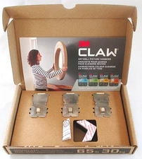 3M CLAW Drywall Picture Hangers 65 lb 3 Pack Steel