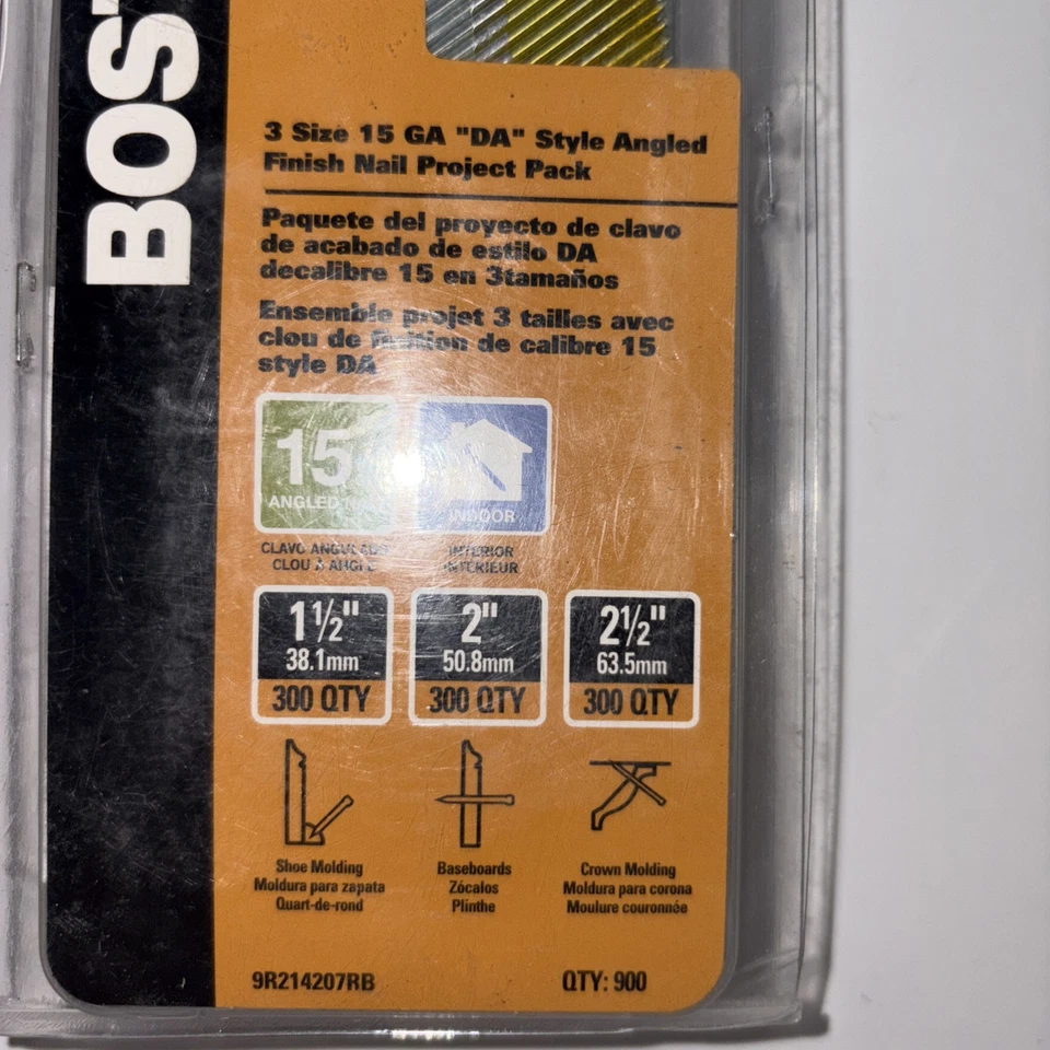 Paquete de proyecto de clavadora con acabado Bostick tamaño 3 15Ga BTDA15PP Foto 3 de 4
