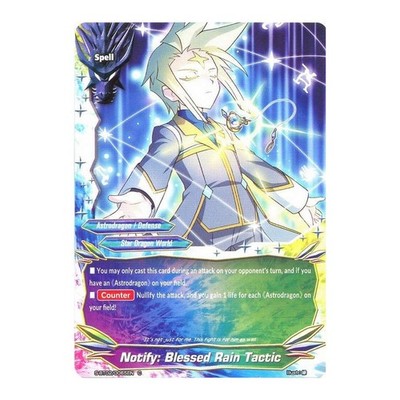 Buddyfight TCG card Foil S-BT02/0065EN FOIL/C Notify: Blessed Rain Tactic Dimen