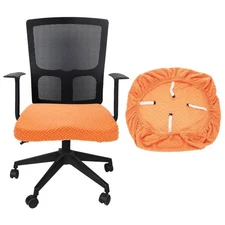 Office Chair Cover, 46-54cm Jacquard Computer Chair Seat Slipcover, Orange