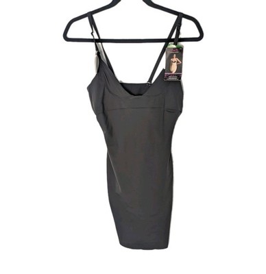 Nwt maidenform firm control shaper wear Own bra slip black Built In Panty  sz L