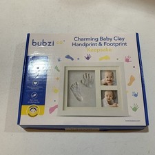 Bubzi Charming Baby Clay Handprint Footprint Keepsake Kit -NEW/SEALED w/ frame