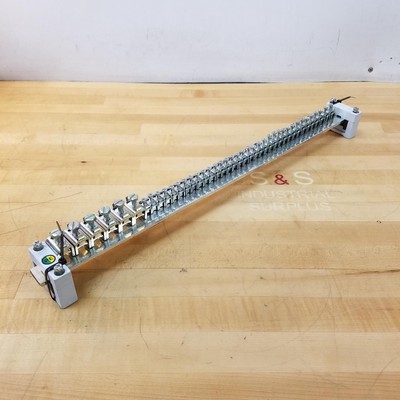 24-1/2'' Length, 1-3/16'' Width, 13/64'' Thick Ground Bar With Terminal Connectors