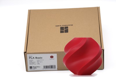 Bambu Lab PLA Basic Filament Maroon Red Kastanienrot - 3D Drucker Prusa Creality
