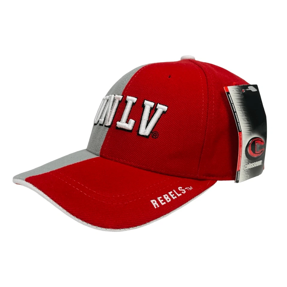 Gorra Coliseo Atletismo UNLV Rebeldes Correa Bordada Talla Única Rojo Gris Sombrero Foto 3 de 4