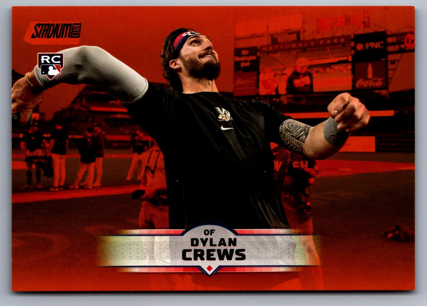 Dylan Crews 2025 Stadium Club Red Foil #102 Rookie RC - Washington Nationals