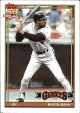 1991 Topps #752 Kevin Bass Baseball Card