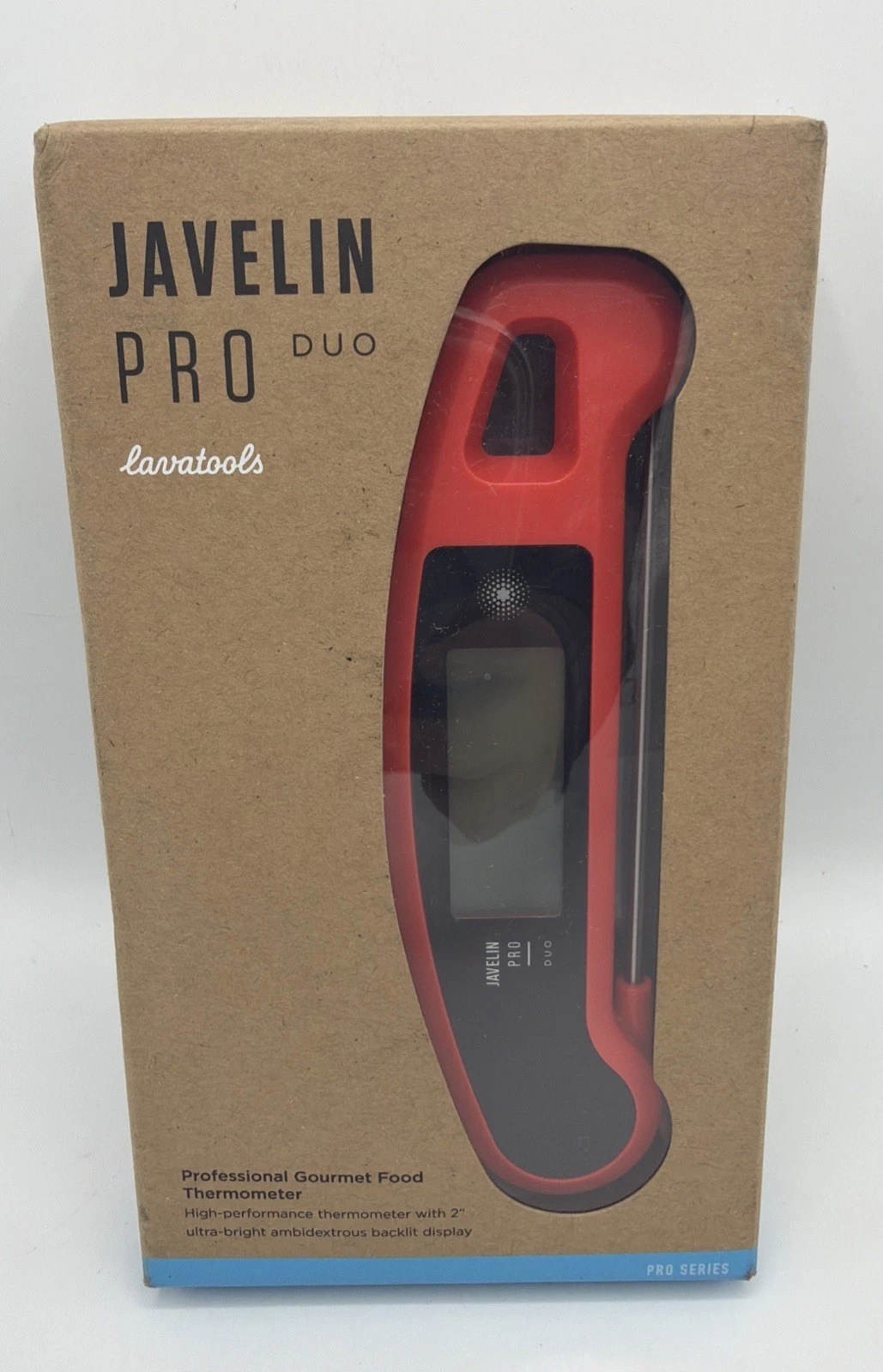 Lavatools Javelin PRO DUO Backlit Instant Read Digital Meat Thermometer NEW Red
Opens in a new windo