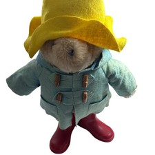 Vintage 1981 Eden 20" Paddington Bear Plush Blue Coat Red Boots Yellow Hat