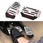 2PCS Silver Car Non-Slip Automatic Gas Brake Foot Pad Pedal Cover Accessories