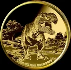 2025 Liberia $25 T-Rex Tyrannosaurus 9999 Gold Coin Dinosaur Prehistoric Animal