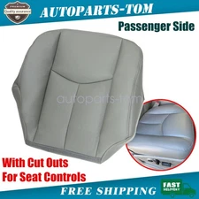 Passenger Side Bottom Seat Cover Gray For 2003-2006 Chevy Silverado Power Seats