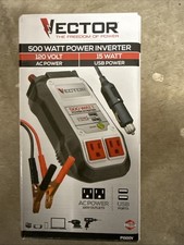 Vector 500 Watt Power Inverter  Dual Power Inverter Two USB Charging Ports