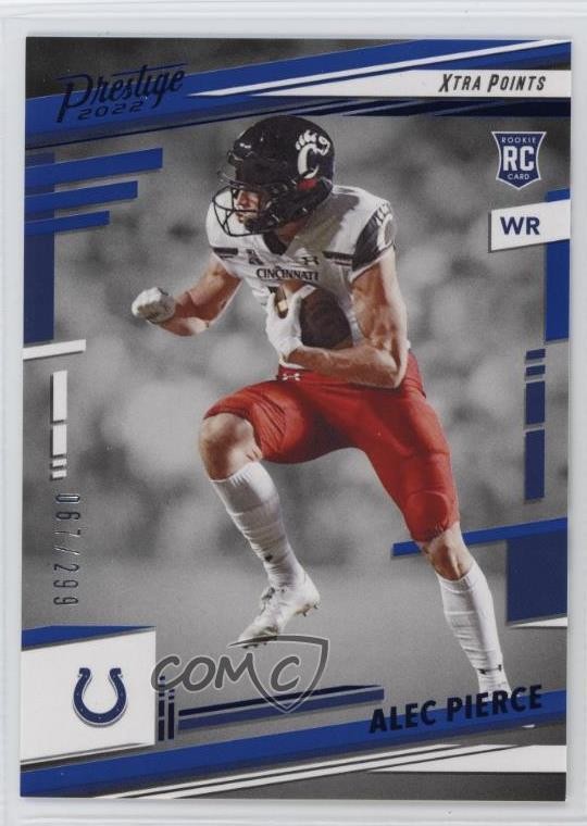 2022 Panini Prestige Rookies Xtra Points Blue 67/299 Alec Pierce #376 0st9