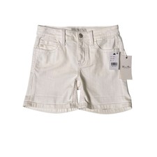 Miss Me Girls White Embellished Cross Wing Mid Rise Denim Shorts K9337H Size 12