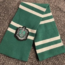 Slytherin Scarf Wizarding World of Harry Potter Green Gray Striped 50" x 6.5"