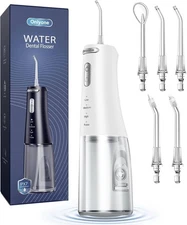 Onlyone Water Dental Flosser, 300ML Portable Oral Irrigator for Teeth, White 