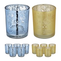 TeelichtgläSer 12Er Set Windlicht KerzengläSer Votivglas Silber DekogläSer Gold