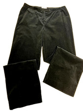 Pendleton Classic Pant Black Fine Wale Corduroy Loose Straight Leg SZ 10