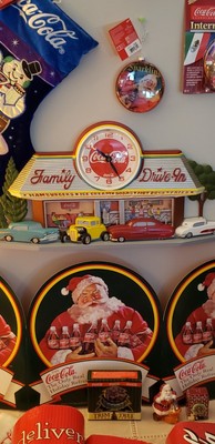 Coca-Cola Clock 1988 Burwood Family Drive In Old Cars Plastic Works