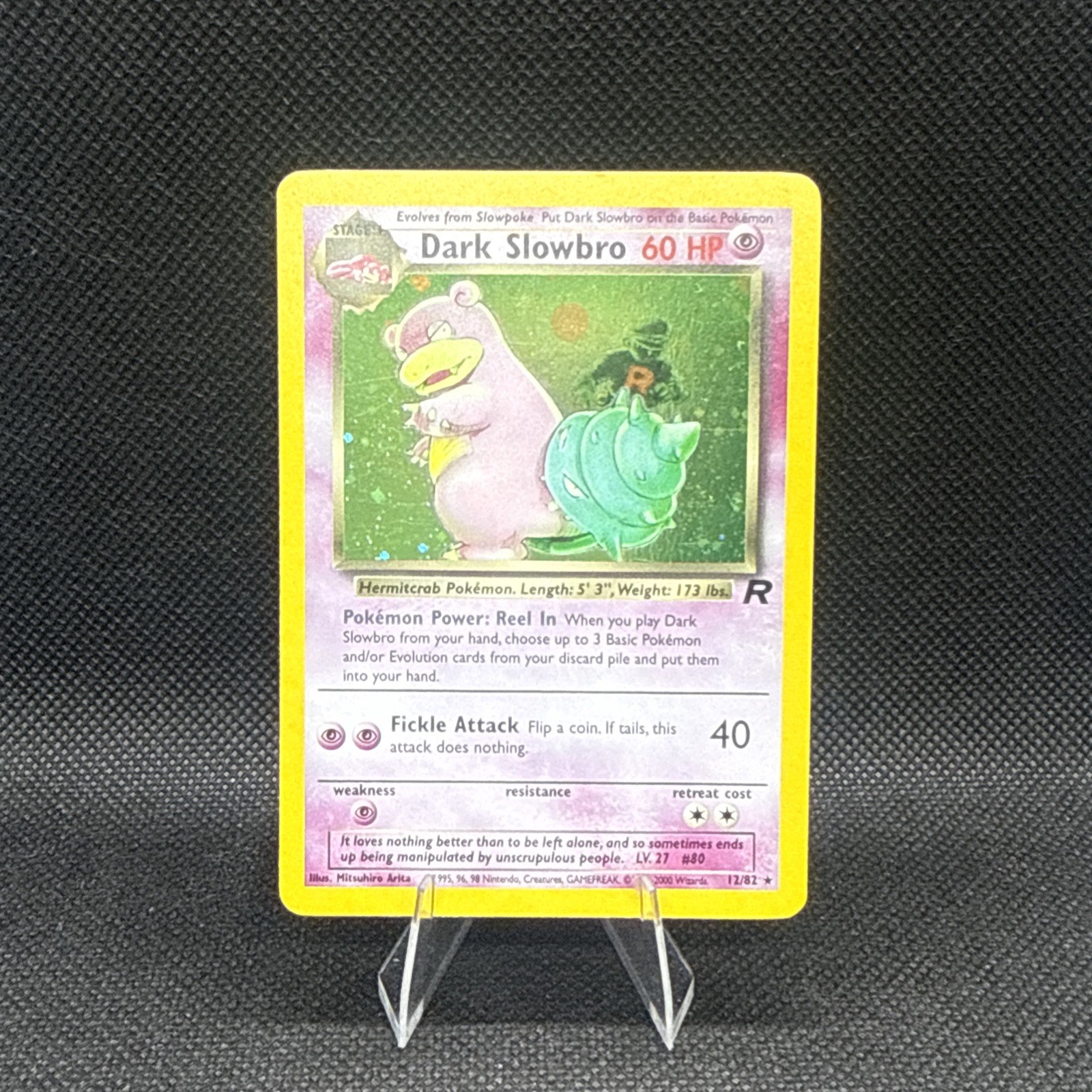 Dark Slowbro 12/82 Team Rocket Holo Unlimited Vintage Pokemon TCG