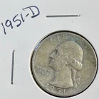 1951-D 25C Washington Quarter. 90% Silver. #1808