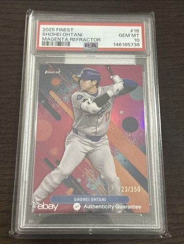 2025 Topps Finest - PSA 10 Shohei Ohtani #16 Magenta Refractor /350 