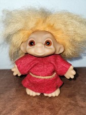 1960s Vintage Thomas Dam Troll Doll Playmate Denmark, All Original