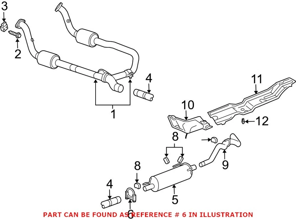 Abrazadera de escape Mopar original OEM para Dodge Ram 2500 Ram 1500 Ram 3500 52018623 Foto 2 de 2