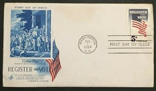 US FDC # 1249 Register and Vote Unaddressed 