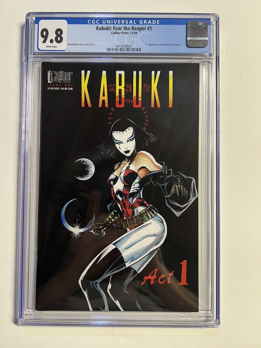 Kabuki Fear The Reaper 1 Cgc 9.8 Wp Caliber Press 1994 1st David