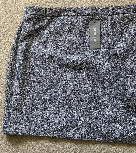 LADIES PRINCIPLES NAVY TEXTURED PATTERN SKIRT SIZE 26 BNWT £30 TAG PRESENT GIFT - Imagen 10 de 12