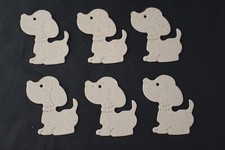 Puppy Dog Bare Chipboard 6 Die Cuts Embellishments Pet CUTE 