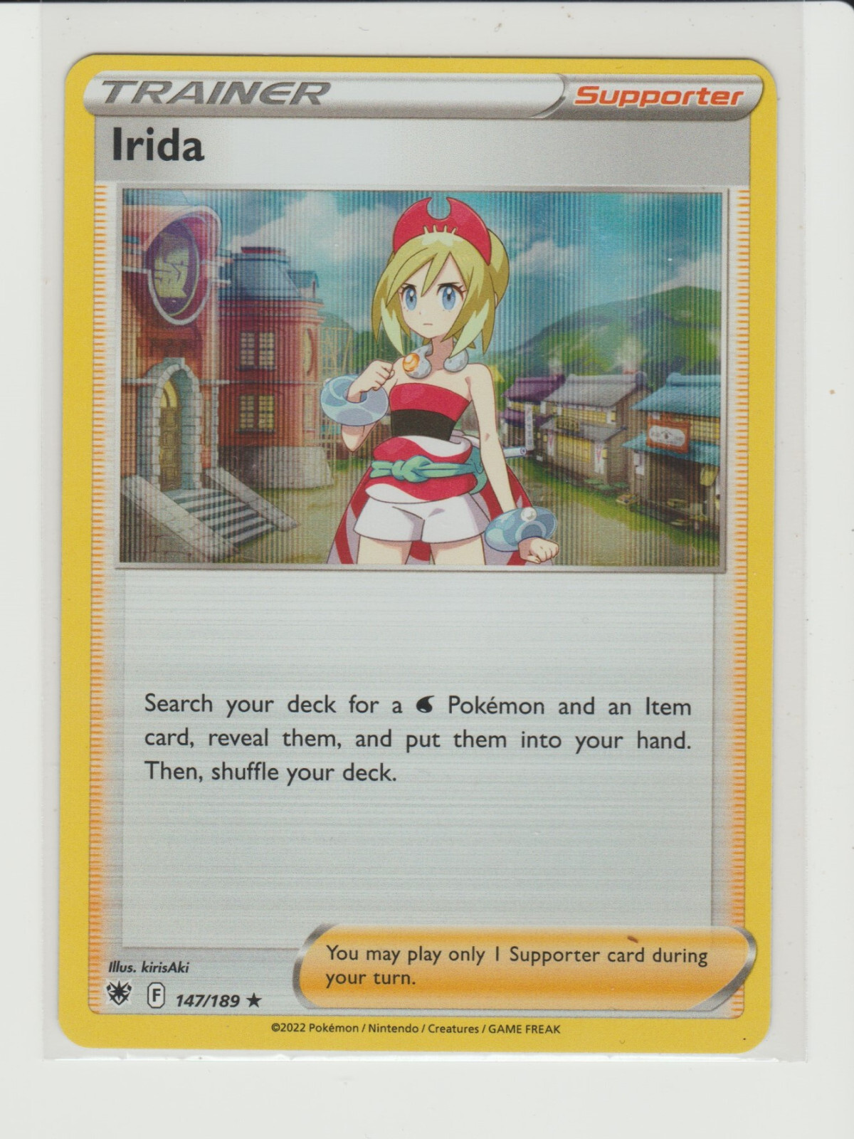 Irida Holo Rare Pokemon Card Astral Radiance 147/189