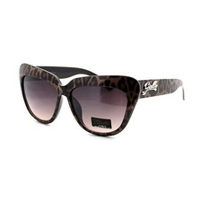 Womens Fashion Sunglasses Oversized Square Cateye Leopard Print UV 400